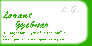 lorant gyebnar business card